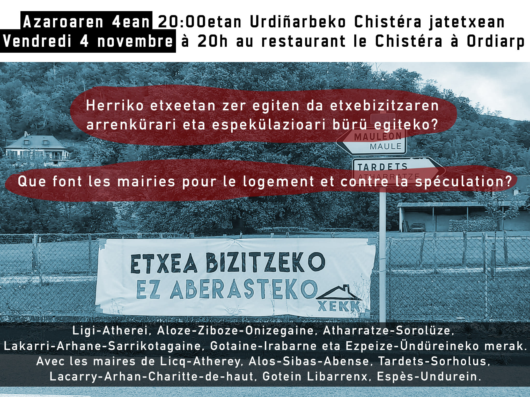 XEEK mugimentüak xiberoko spekülazionearen kuntre jarraikitzen dü